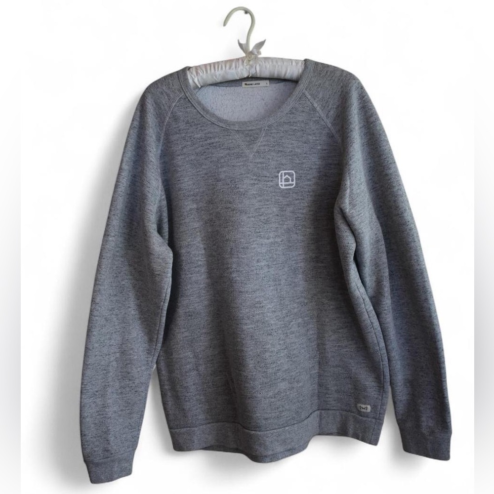 Marine Layer Sherpa Crew Pullover in Heather Grey